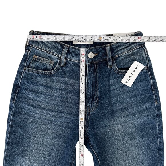 PacSun Mom Jean Evan Blue High-Rise Denim Jeans NWT (24) - Picture 9 of 13